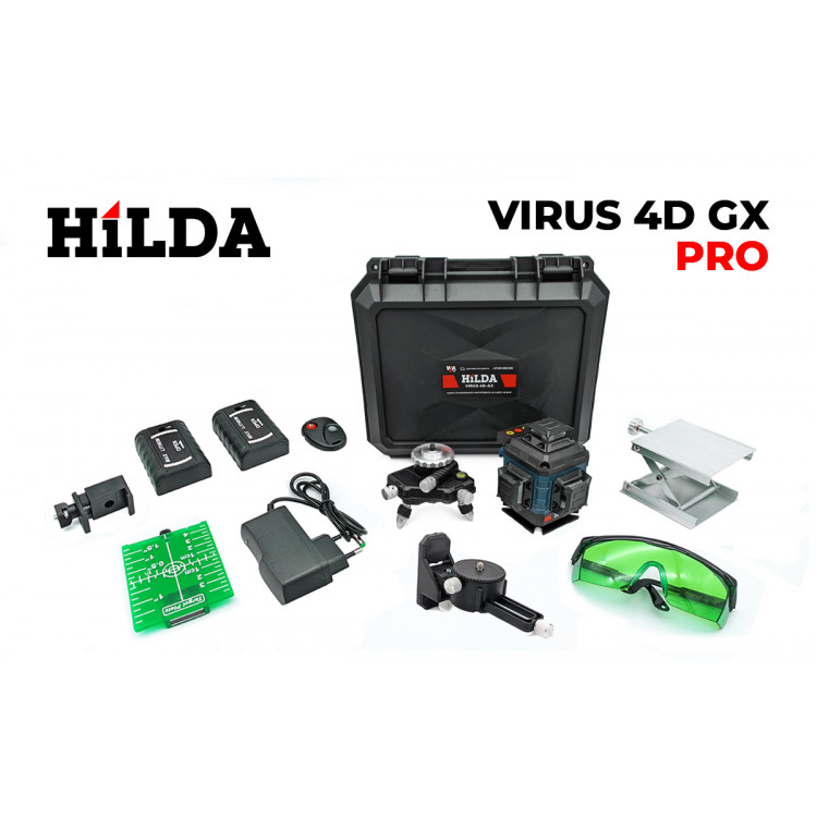 Лазерный уровень HILDA VIRUS 4D GX PRO